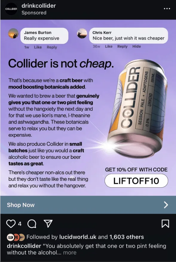 Collider — Collider’s objection-handling ad
